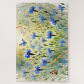 Puzzle Aquarelle bleu Floral Cornflower Allemagne | (Vertical)