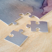 Puzzle Aquarelle bleu Jay Cherry Blossoms (Côté)