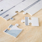 Puzzle Aquarelle bleu Jay Cherry Blossoms (Côté)