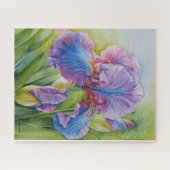 Puzzle Aquarelle Blue Iris (Horizontal)