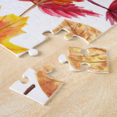 Puzzle Aquarelle botanique d'automne, composition transpa (Côté)