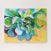 Puzzle Aquarelle botanique succulent (Horizontal)