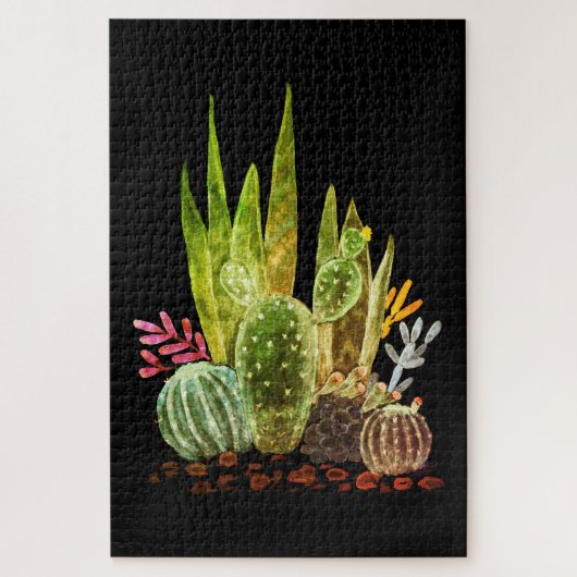 Puzzle Aquarelle, cactus (Vertical)