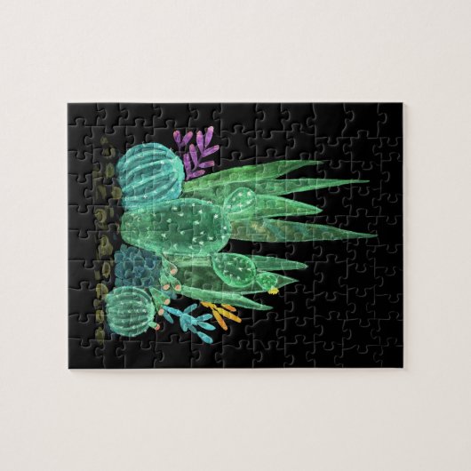 Puzzle Aquarelle, cactus (Horizontal)