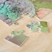 Puzzle Aquarelle Cactus Floral Stripes Design (Côté)