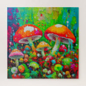 Puzzle Aquarelle Champignons Abstraits (Vertical)