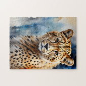 Puzzle Aquarelle Cheetah Afrique (Horizontal)