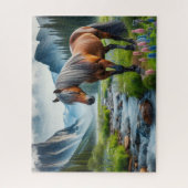 Puzzle Aquarelle Cheval Mustang (Vertical)