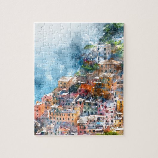 Puzzle Aquarelle Cinque Terre Italie (Vertical)
