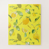 Puzzle Aquarelle Citron & Feuilles 4 (Vertical)