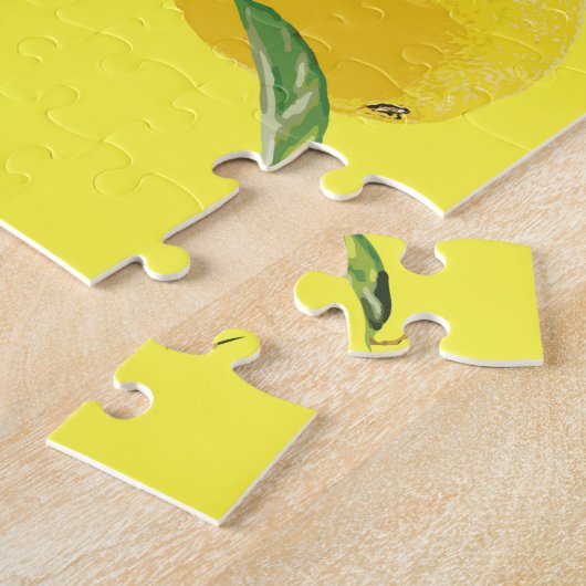 Puzzle Aquarelle Citron & Feuilles 4 (Côté)