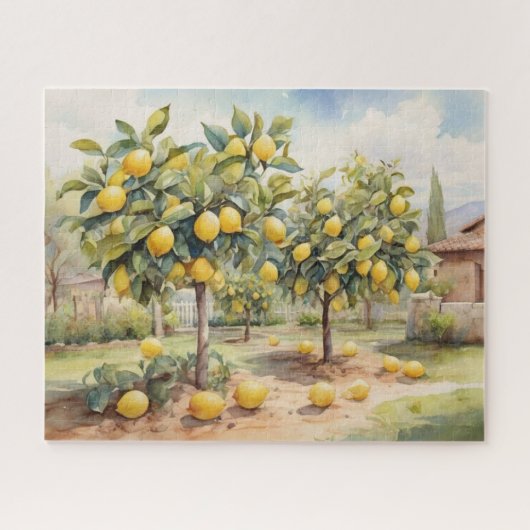 Puzzle Aquarelle citronniers (Horizontal)