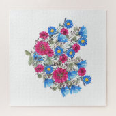 Puzzle Aquarelle coeur fleuri, arang fleur sauvage lumine (Horizontal)