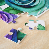 Puzzle Aquarelle coloré Rose Floral (Côté)