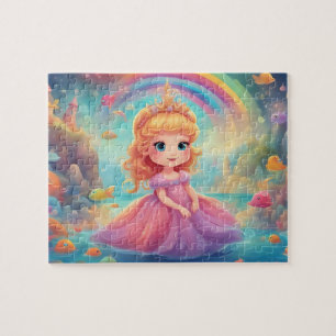 Puzzle Aquarelle Colorée Cute Little Princess