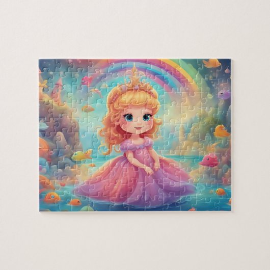 Puzzle Aquarelle Colorée Cute Little Princess (Horizontal)
