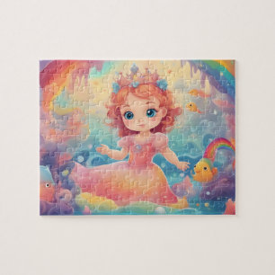 Puzzle Aquarelle Colorée Cute Little Princess