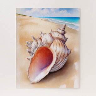 Puzzle Aquarelle Conch Shell sur la plage