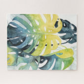 Puzzle Aquarelle Coucher de soleil Palm Tree Feuilles (Horizontal)