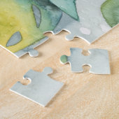 Puzzle Aquarelle Coucher de soleil Palm Tree Feuilles (Côté)