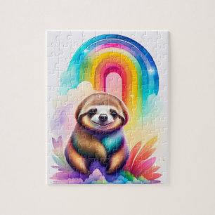 Puzzle Aquarelle couleur mignonne fentes bébé
