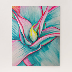 Puzzle Aquarelle d'agave succulent art