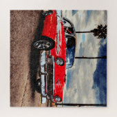 Puzzle Aquarelle de Chevrolet Bel Air 1956 (Horizontal)