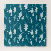 Puzzle Aquarelle de dinosaure : Motif textile (Horizontal)