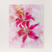 Puzzle Aquarelle de fleur de Stargazer Lily - wb 03 (Vertical)