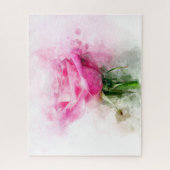 Puzzle Aquarelle de fleur rose - wb (Vertical)