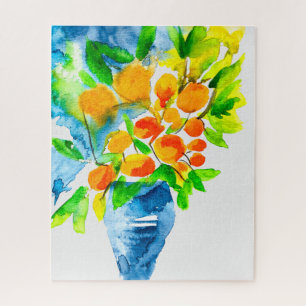Puzzle Aquarelle de fruits d'art kumquat orange