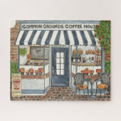 Puzzle Aquarelle de la maison de café (Horizontal)