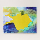 Puzzle Aquarelle de l'art silhouette abstraite (Horizontal)