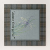 Puzzle Aquarelle de libellule Fraser Clan Tartan Plaid (Horizontal)