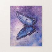 Puzzle Aquarelle de papillon pourpre (Vertical)