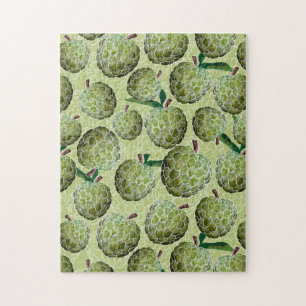 Puzzle Aquarelle de pomme de sucre Vert