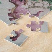 Puzzle Aquarelle Dinosaures T-Rex Dinos Nom des garçons (Côté)