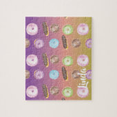 Puzzle Aquarelle Donut Ombre Arc-en-ciel coloré (Vertical)