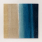 Puzzle Aquarelle dorée moderne peinture Abstraite (Horizontal)