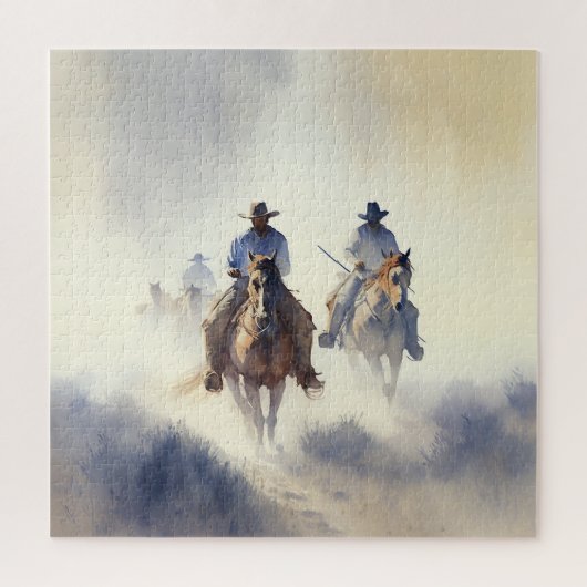 Puzzle Aquarelle Dusty Western "Posse - The Chase" (Vertical)