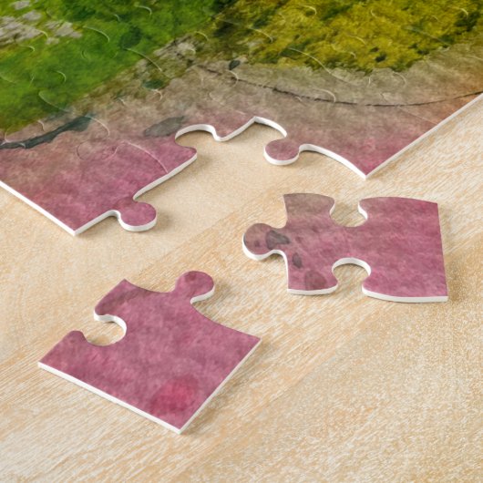 Puzzle Aquarelle Et Encre Art Impressionniste Abstrait (Côté)