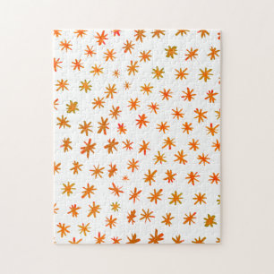 Puzzle Aquarelle étoiles - orange
