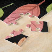 Puzzle Aquarelle feuilles d'automne : motif transparent (Côté)