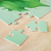Puzzle Aquarelle Feuilles verts (Côté)