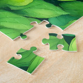 Puzzle Aquarelle Feuilles verts (Côté)