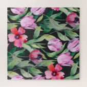 Puzzle Aquarelle fleurie, belle motif sans couture. (Horizontal)