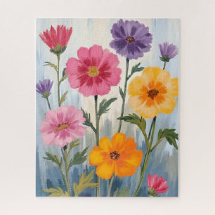 Puzzle Aquarelle Fleurs Sauvages Peinture de Champ de F