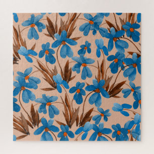 Puzzle Aquarelle Floral Été Imprimer Motif