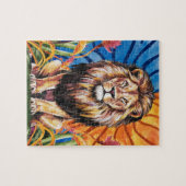 Puzzle Aquarelle florale du mignon Roi animal sauvage (Horizontal)