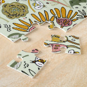 Puzzle Aquarelle Florale Fleurs d'abeille Élégante Modern (Côté)